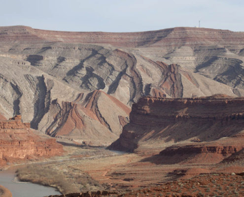 San Juan River and folded rocks