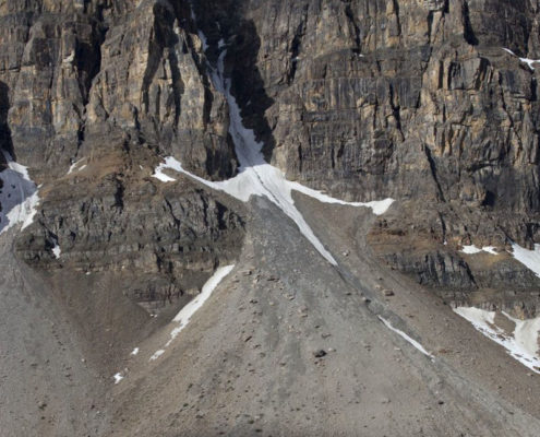 Talus cones, Banff National Park, Canada.