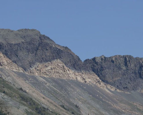 Normal faults in Lewis Thrust fault zone, Glacier National Park