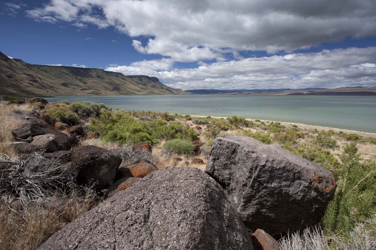 Lake Abert and Abert Rim, a downdropped basin and Uplifted Range