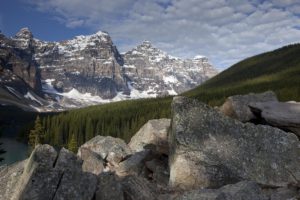 Glacial till and Valley of the Ten Peaks