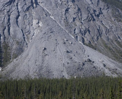 Talus cone, Banff National Park, Canada.