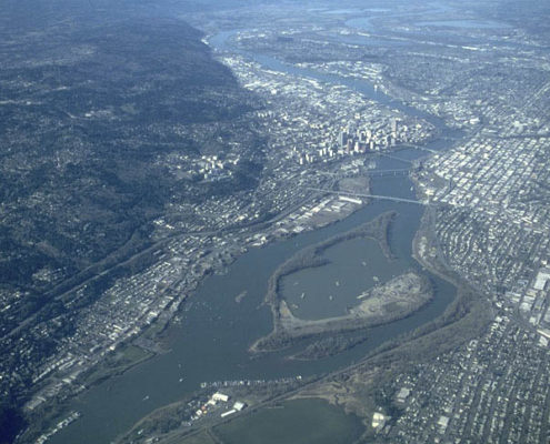 Willamette River, Portland Hills fault, and Portland, OR
