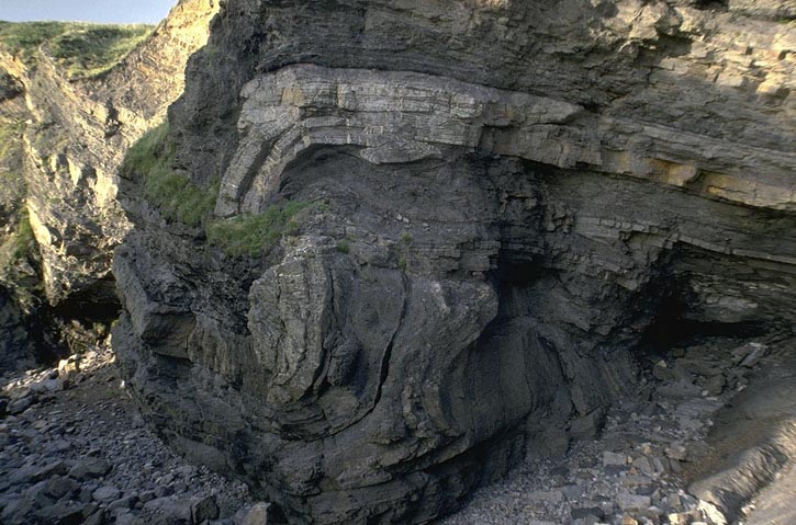 Thrust fault and folds, SW Wales, UK. – Geology Pics