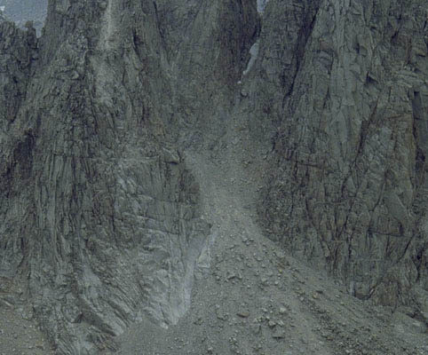Talus cone, Sierra Nevada, CA.