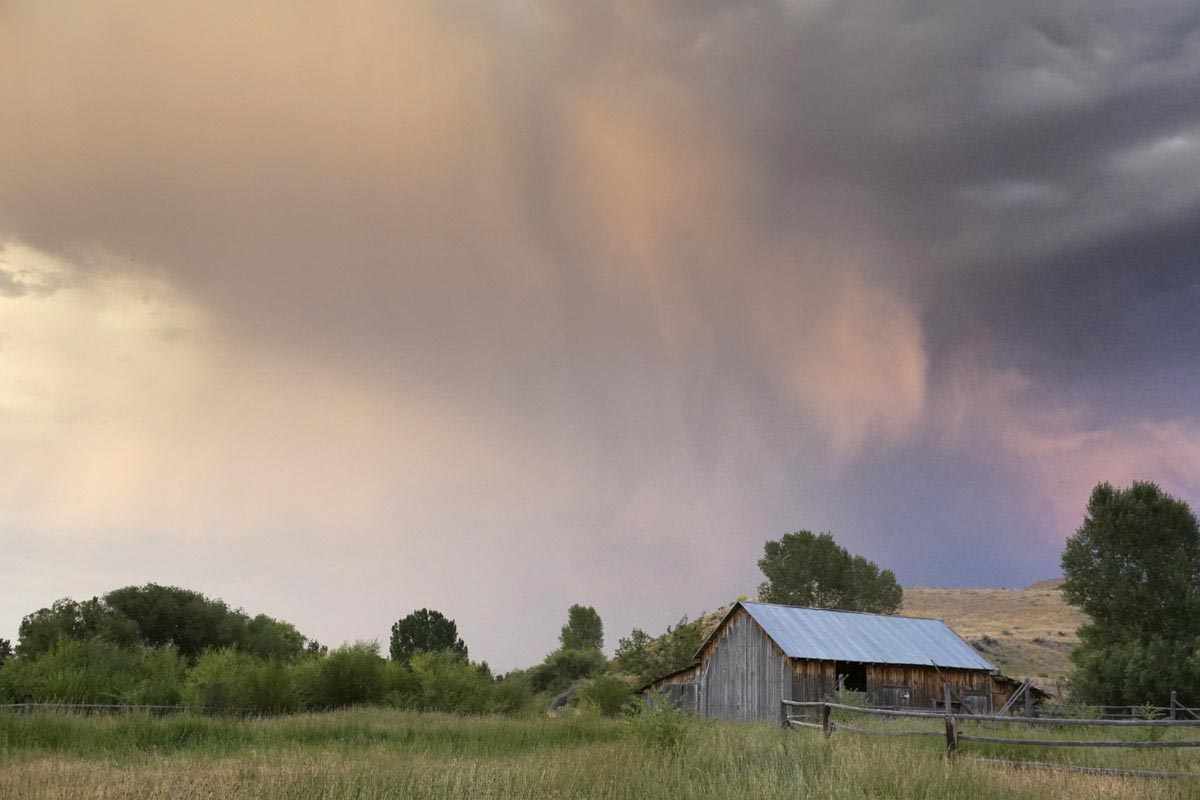 Barn And Incoming Rainstorm SW Montana Geology Pics