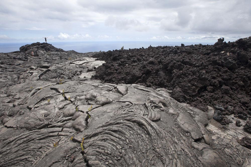 Pahoehoe and aa basalt, Hawaii – Geology Pics