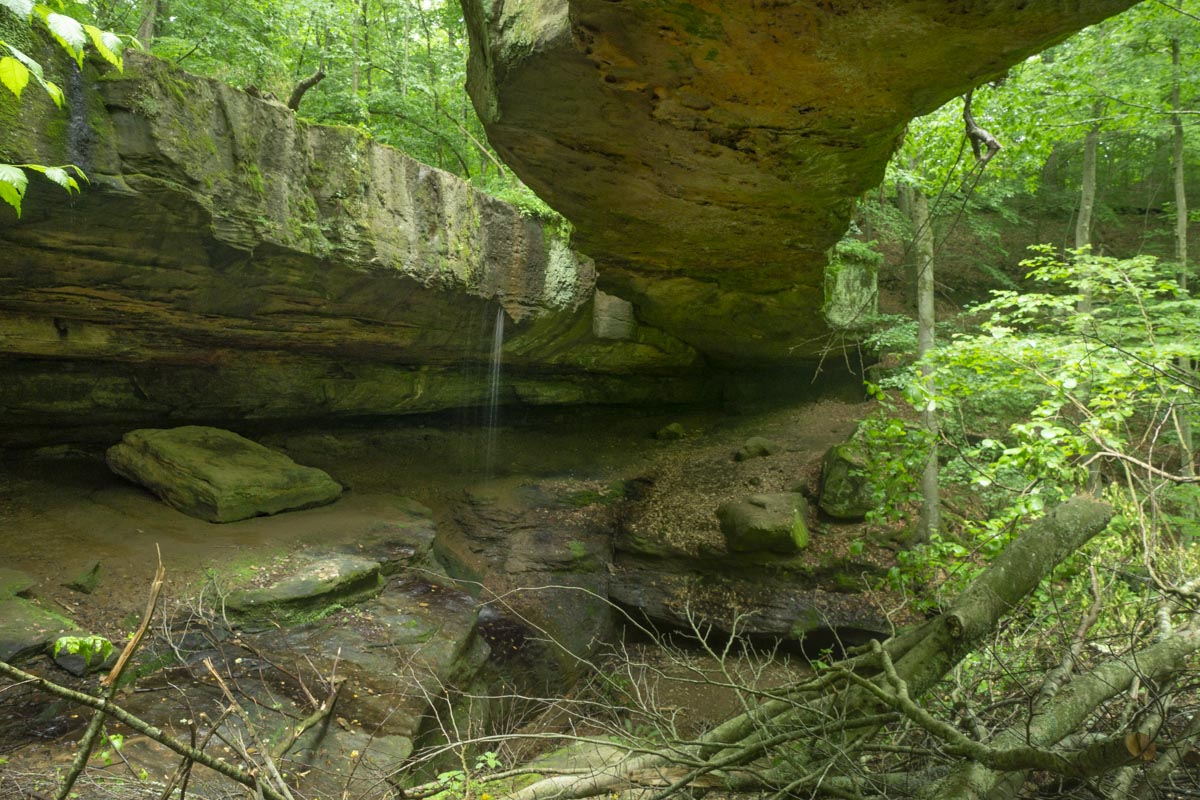 Natural bridge eroded into sandstone, Ohio – Geology Pics